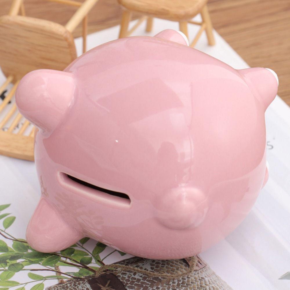 Cartoon Ceramic Piggy Bank Cute Savings Tank Birthday Gift Money Saving Box  for Boys and Girls