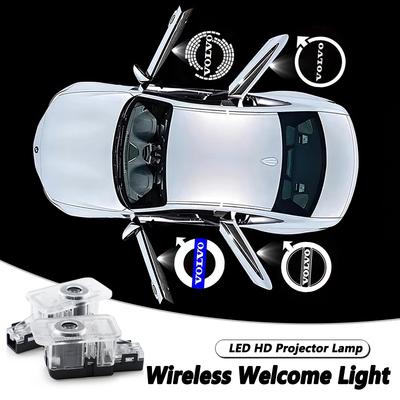 2Pcs Car Door Welcome Lights Projector Lamps Accessories For Rdesign Polestar AWD V50 S60 XC60 S40 XC40 XC90 V60 S80 S90