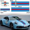 For MARTINIS Racing Stickers Hood Door Stripe Vinyl MARTINI Sticker for B A3 Tesla Porsche 911 917 917LH 918 Car Accessories