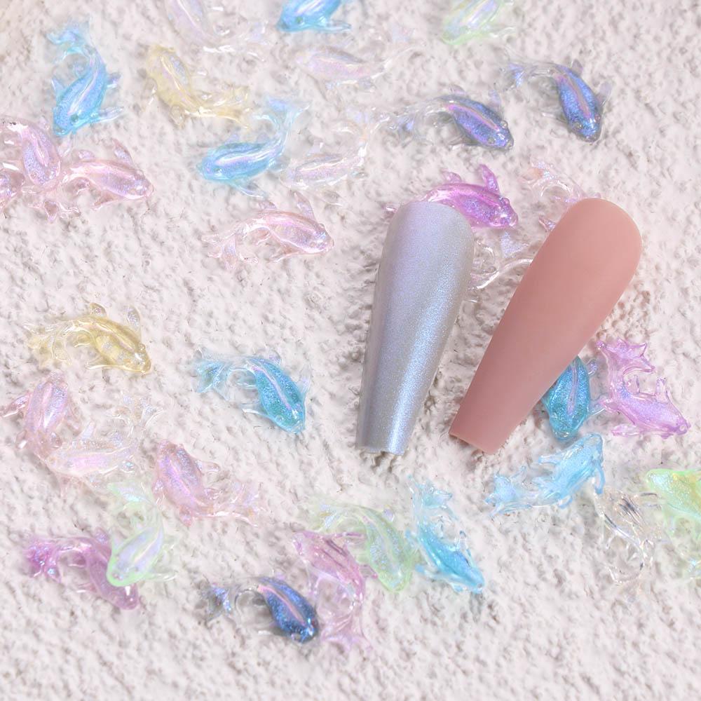 Goldfish Resin Figurine Crafts Goldfish Nail Rhinestones DIY Scrapbook Goldfish Art Decoration