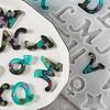 Alphabet Letter Keychain Molds Keychain Jewelry Making Tool Hand Drill,Jump Ring