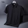 Yalu Herren Anti-Falten Eis-Seide Schnelltrocknendes Polo-T-Shirt