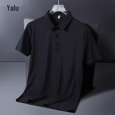 Yalu Men's Anti-wrinkle Ice Silk Quick-Dry Polo T-shirt