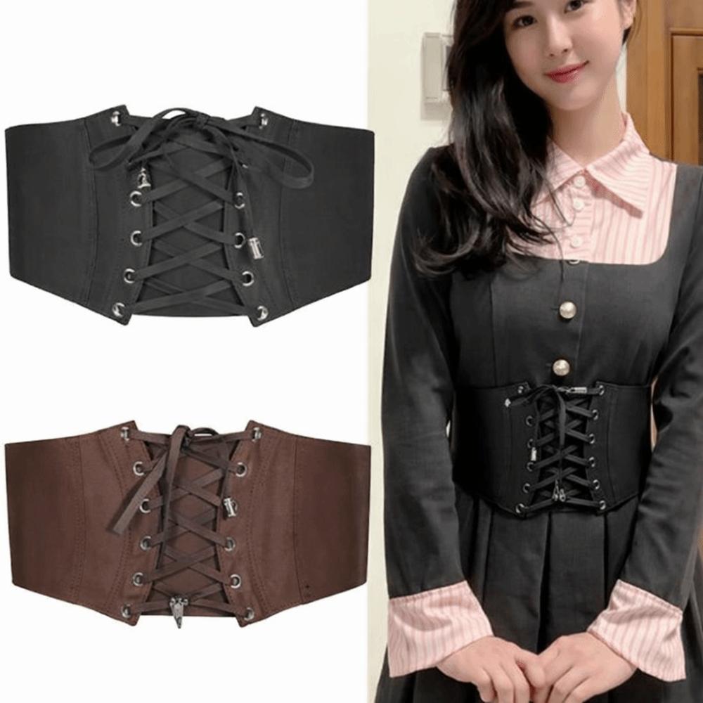 Solid Color Waist Belt Corset Elastic Belts For Women Fashion Wide Belts  for Dress Coat