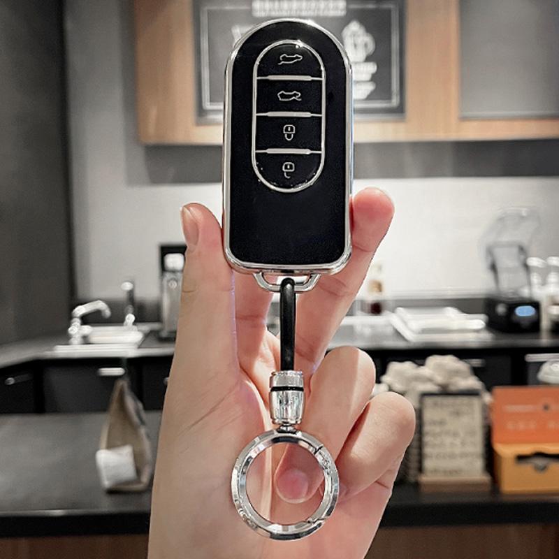 Tpu Key Case For Smart #5 Elf 5 Brabus Pro Premium   Remote Keychain Cover Shell Housing Holder Fob Bag Car Accessories