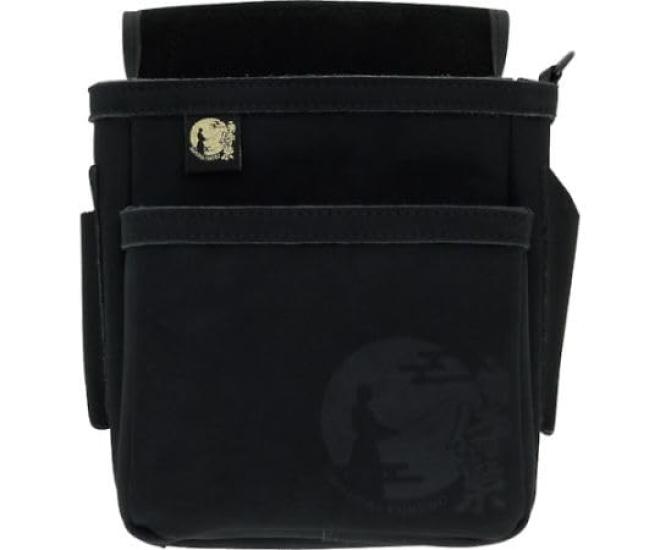Samurai BLACK Waist 806024108 Electrician's Pouch, 2-Tier, Medium, SRBF-8,