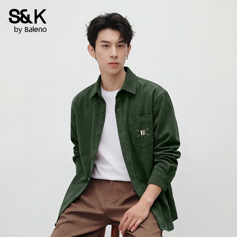 

Мужская вельветовая рубашка с длинным рукавом серии S&K от Baleno M