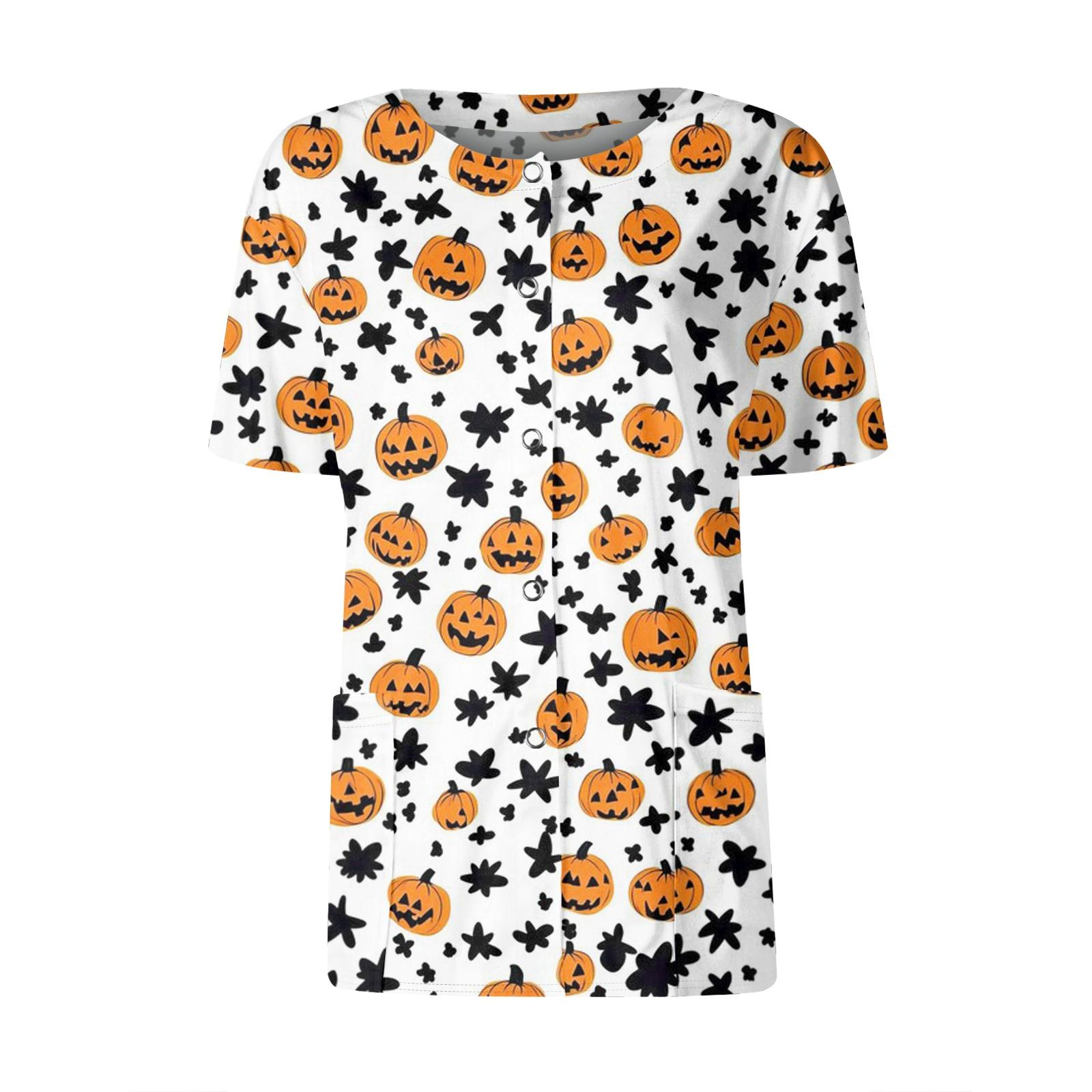 

Женские карманы с короткими рукавами и рисунком, воротник-стойка с рабочим принтом, однобортная защитная одежда, куртка-кардиган, топ XXXXXL белый