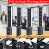 2500W US/UK/EU/AU Plug Pull Pop Up Electrical Socket 4 Power 2 Charge USB Aluminum Shelf LED Desk Worktop Extension Table Office