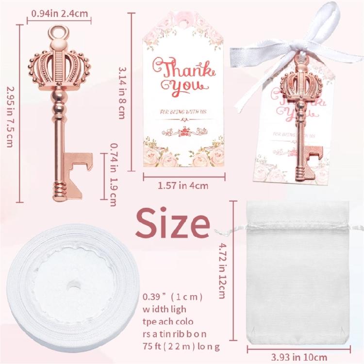 Wedding Party Bottle Opener Gift Bags with Candy Decorative Pack of 50