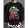 Featuring Crafted Heat Transfer Letters Combined with Illustrated Prints, a Trendy Streetwear Sweatshirt for Both Men And Women, Ideal for Gifting