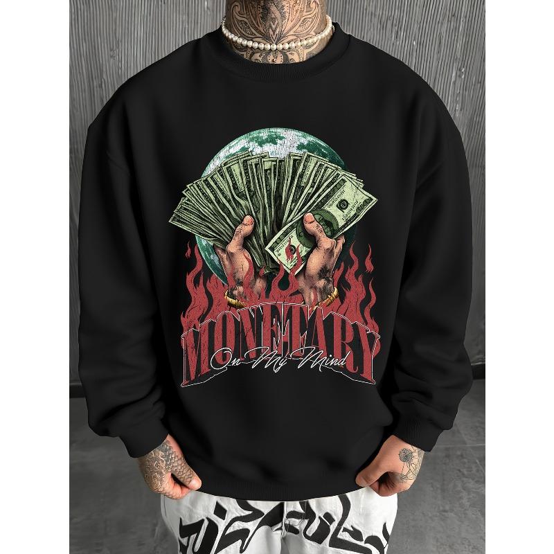 Featuring Crafted Heat Transfer Letters Combined with Illustrated Prints, a Trendy Streetwear Sweatshirt for Both Men And Women, Ideal for Gifting