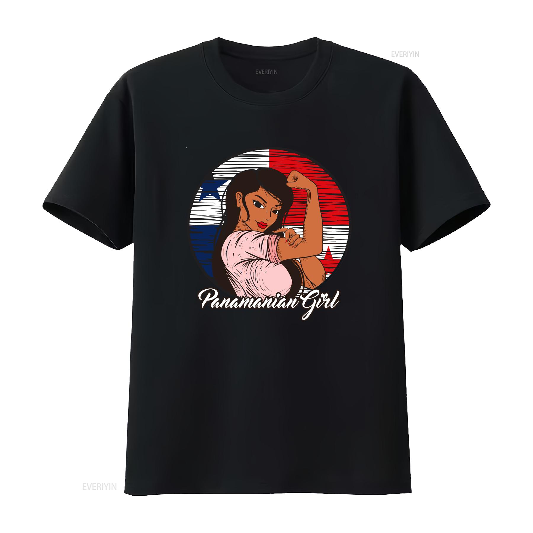 

Panama Flag Panamanian Girl T Shirt vintage Washed Casual Soft designer clothes Top For Everyday Wear Versatile Slightly 4XL