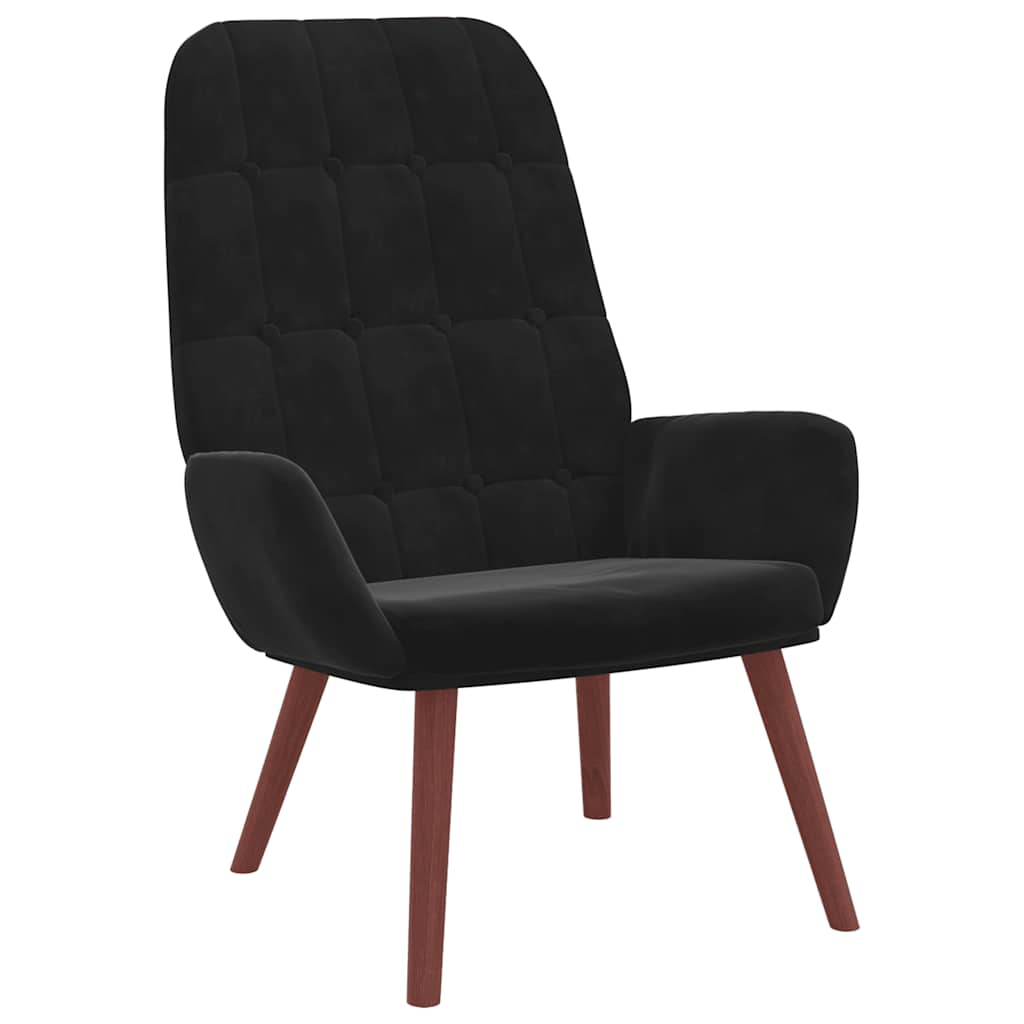 Relax Armchair Black Velvet