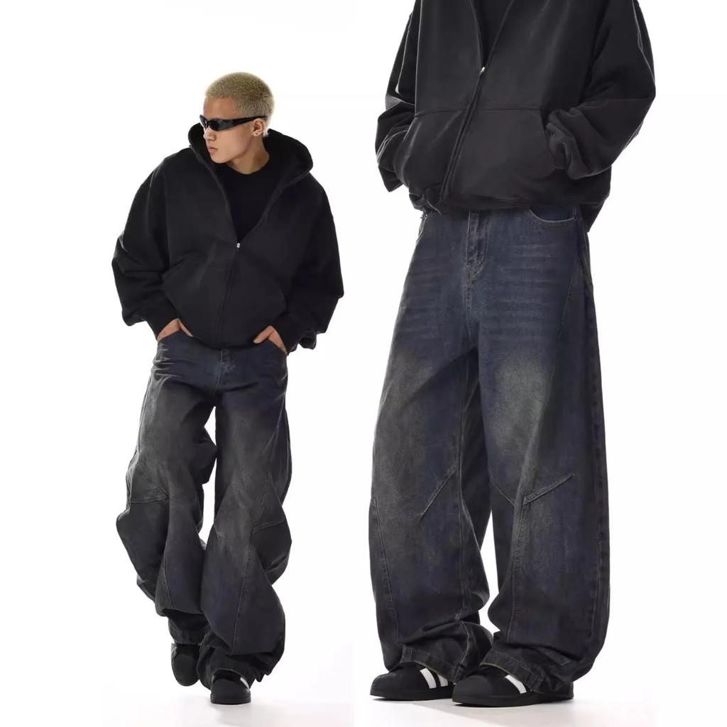 Y2K Baggy Jeans Unisex Trendy Casual Wide-Leg Denim Pants High Street Quality American Style Streetwear Oversize Trousers