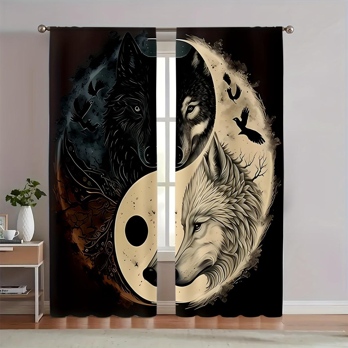 

Door Curtain Curtains Bedroom Living Noise Light Reducing Win Thermal Made Of Polyester Sitting Room Window Treatment W100*H70(CM)-Grommet top&1PCS