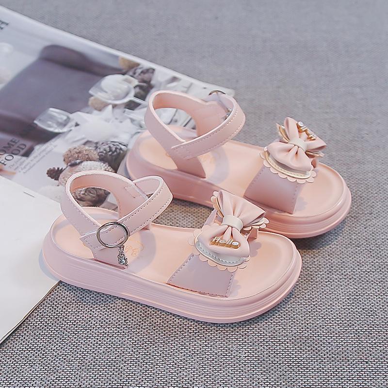 

Summer Soft Sole Sandals for Girls Children Casual Sport Sandals New Chinese Baby Shoes Size 26 розовый