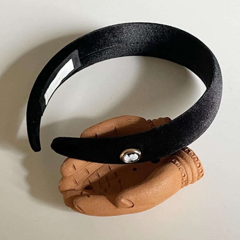 oar Cameo Velvet HairBand [Black]