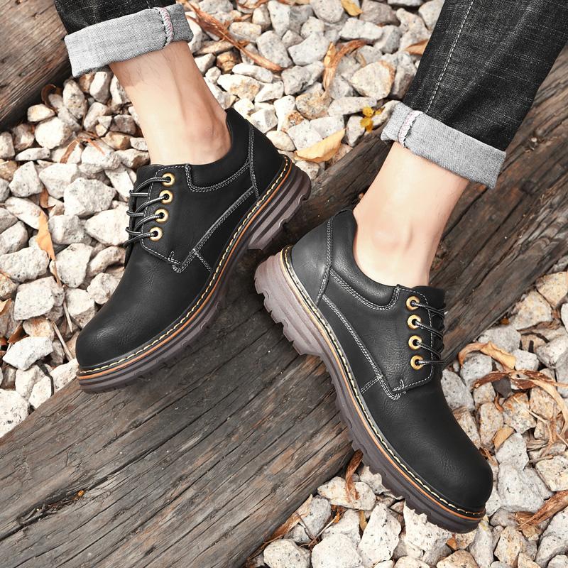 Neue Herren-Freizeitschuhe für den Herbst, Formelle Schuhe, Retro-Lederschuhe und Herren-Winterschuhe mit langem Plüschfutter und Baumwolle