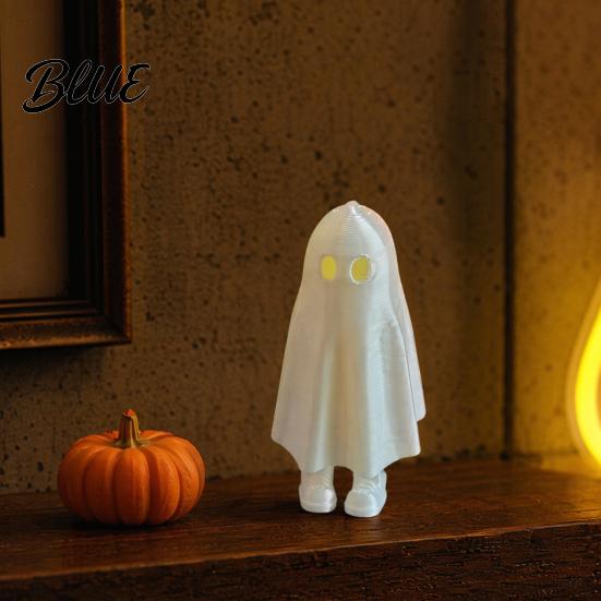 Halloween Ghost Decoration 3D Printed Figurine Spooky Statue Movable Joints Decompression Toy Fidget Toy Desktop for Home Office Holiday