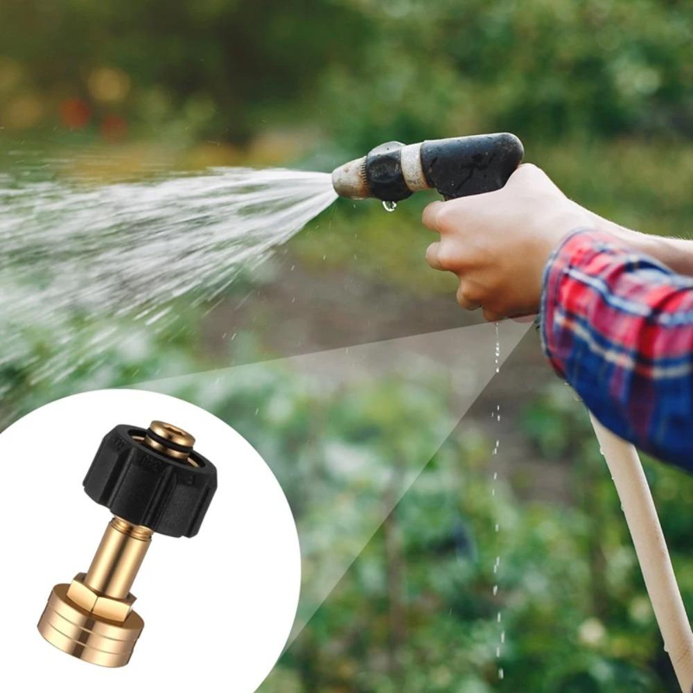 M22-14Mm X 3/4 Inch Garden Hose Adaptor High Pressure Brass Garden Hose Connector Quick Connect Pressure Washer Connector
