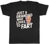 Just a Grandad Who Loves To Fart Funny Farting Mens T-Shirt Tee Gift Top