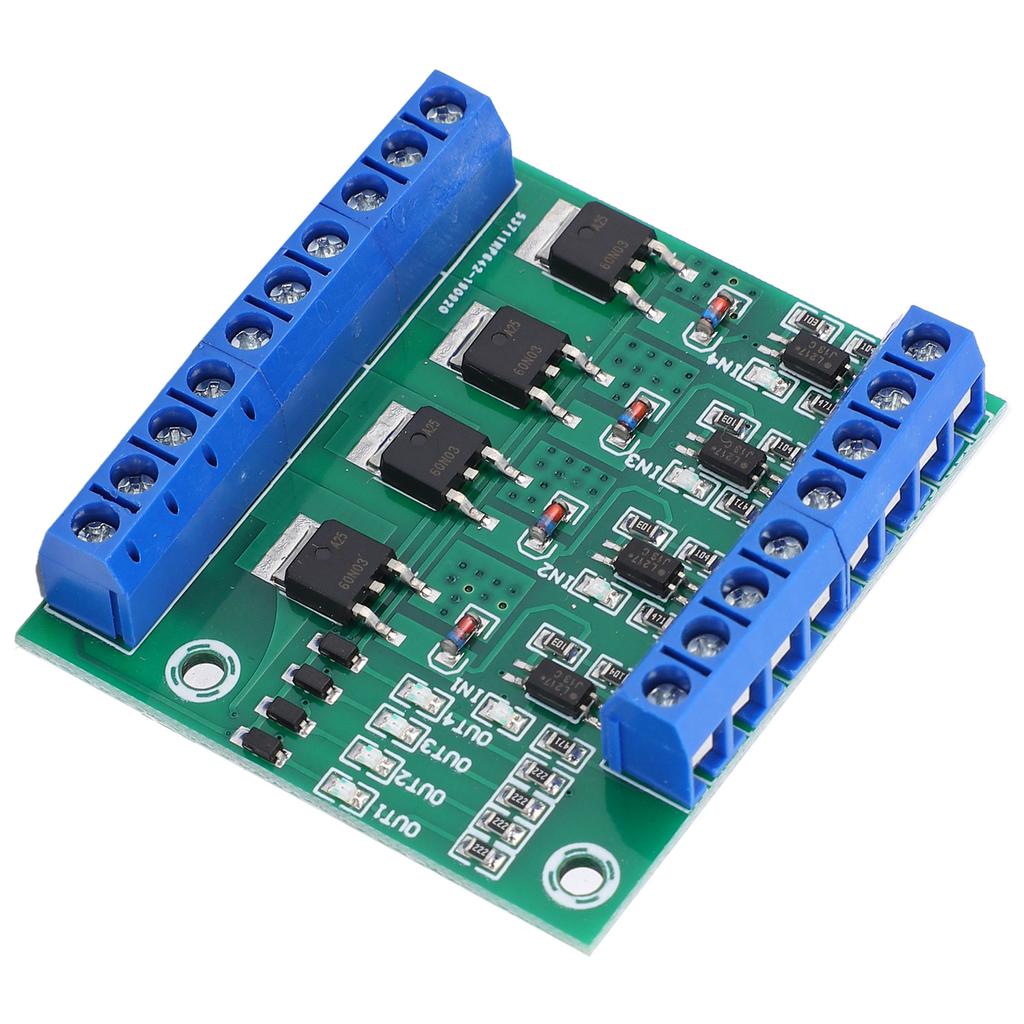 4‑Way MOS Tube Module Field Effect PLC Amplifies Board with Input Output Signal Indicator