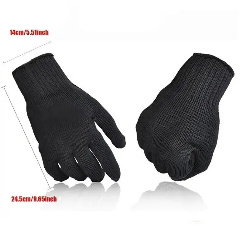 1 Pair Stainless Steel Wire Cut Resistant Anti-Cutting Safety Protective Gloves  Grade 5 Steel Wire Industrial Grade Gloves