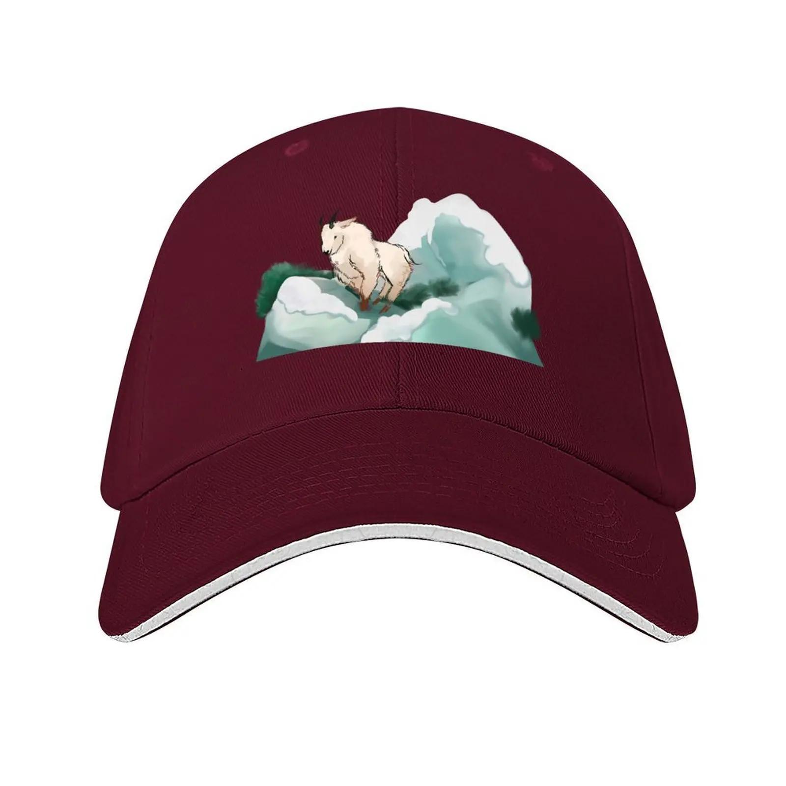 

Mountain Goat on a Mountain Baseball Cap sailor cap for Unisex Wild Ball Hat Custom Cap cute Unisexs Hats Womens