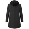 Autumn Winter Men's Thickened Padded Wool Hooded Overcoat, Fake Two-piece Mid-length Warm Parka Jacket