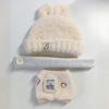 Only Clothes For 10Cm Doll Set Cute Milk White Rabbit Ear Hat Cute Plush Doll Dress Up Accessories Soft Jumpsuit Scarf Outfit