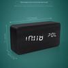 Simple LED Display Wooden Alarm Clock with Voice Control for Students and Children