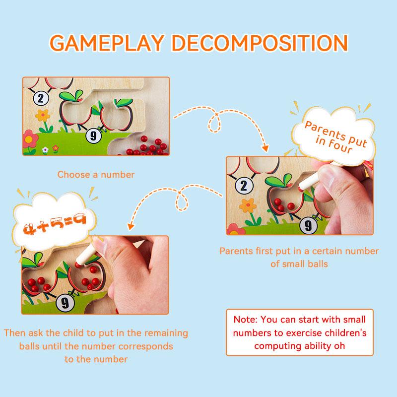 Magnetic Bead Board: Early Education Arithmetic Toy for Hand-Eye Coordination
