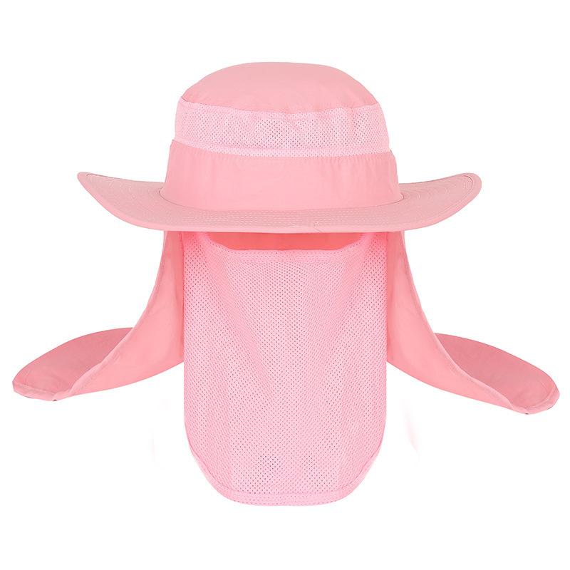 Fishing Flap Caps Men Women Sun Protection Summer Quick-drying Hat Outdoor Face Wide Brim Bucket Hat For Fishing Climbing