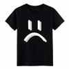 Unisex Edgy Sad Face Emoji Print Tee|Daily Errands & Street Style Casual T-Shirt