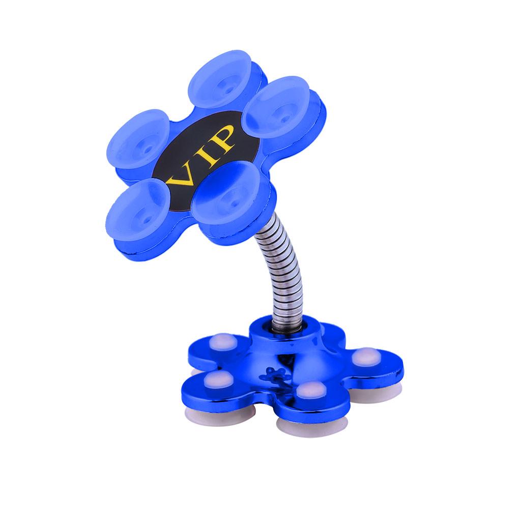 

Универсальный автомобильный держатель на присоске, вращающийся на 360° многоугольный держатель для телефона синий