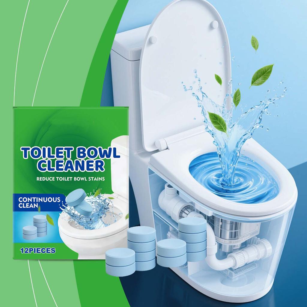 Household Toilet Cleaning Tablets Can Reduce Stubborn Stains By Flushing And Cleaning. They Are Daily Household Cleaning Products.