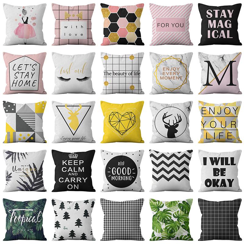 Nordic Ins Ultra-short Velvet Pillow Case Home Pillow Cushion Cover