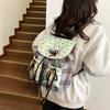 Schoolbag Elementary school student trend feeling backpack large capacity casual shoulder Korean mint green cute bow college style school bag