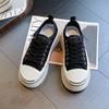 Platform white shoes women's 2025 summer new student casual fashion versatile low-top platform heightening mesh shoes women's shoes