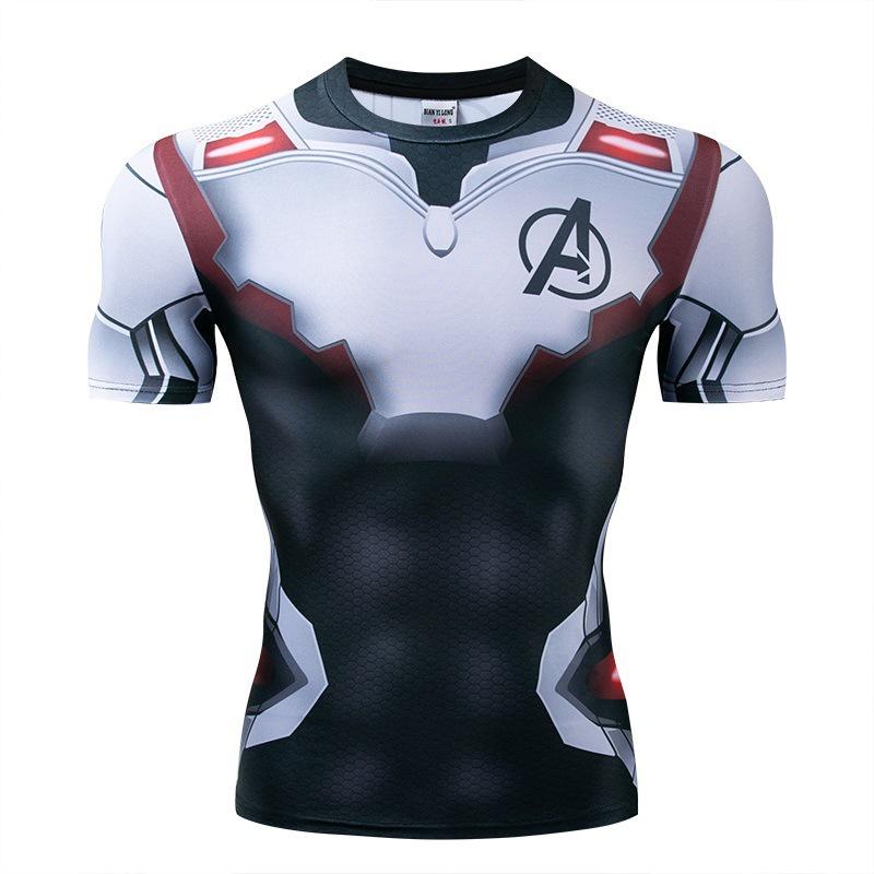 Spiderman Batman Superhero 3d Print Gym Tshirt Men Fitness Tee Compression Tops