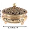 Antique Brass Hollow Dragon Phoenix Incense Burner Incense Mini Ornaments for Home Chinese Ancient Tea Desk Decor Indoor Perfume