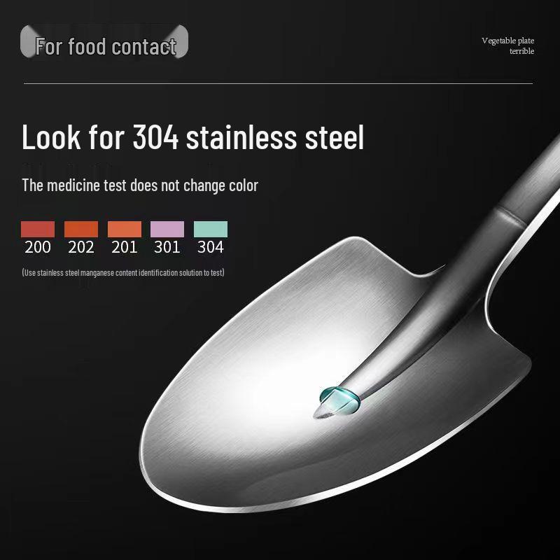 Stainless Steel 304 Watermelon & Dessert Shovel Spoon - Creative Ice Cream Teaspoon
