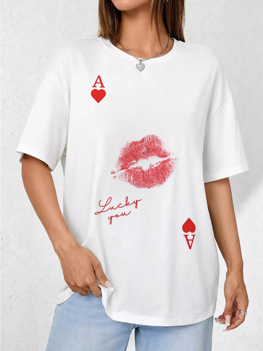 

Oversized T-shirt with lips print S