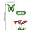 Garden Courtyard 50Pcs Butterfly Stake 7cm Colorful Waterproof Butterfly Flowerpot Stake For Home Party Decoration