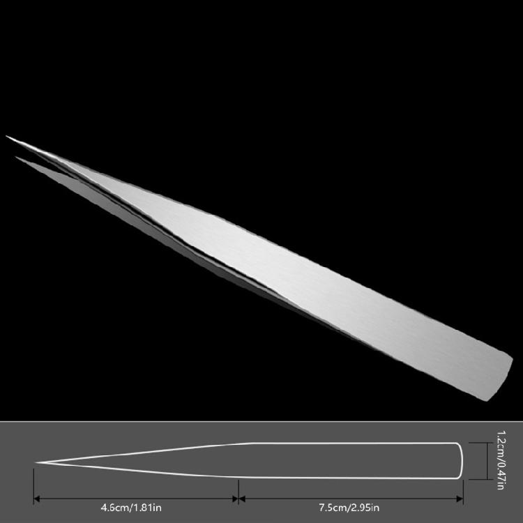 Precision Tweezers Stainless Steel Straight Tweezers for Electronics Laboratory Work Jewelry Making Craft Soldering