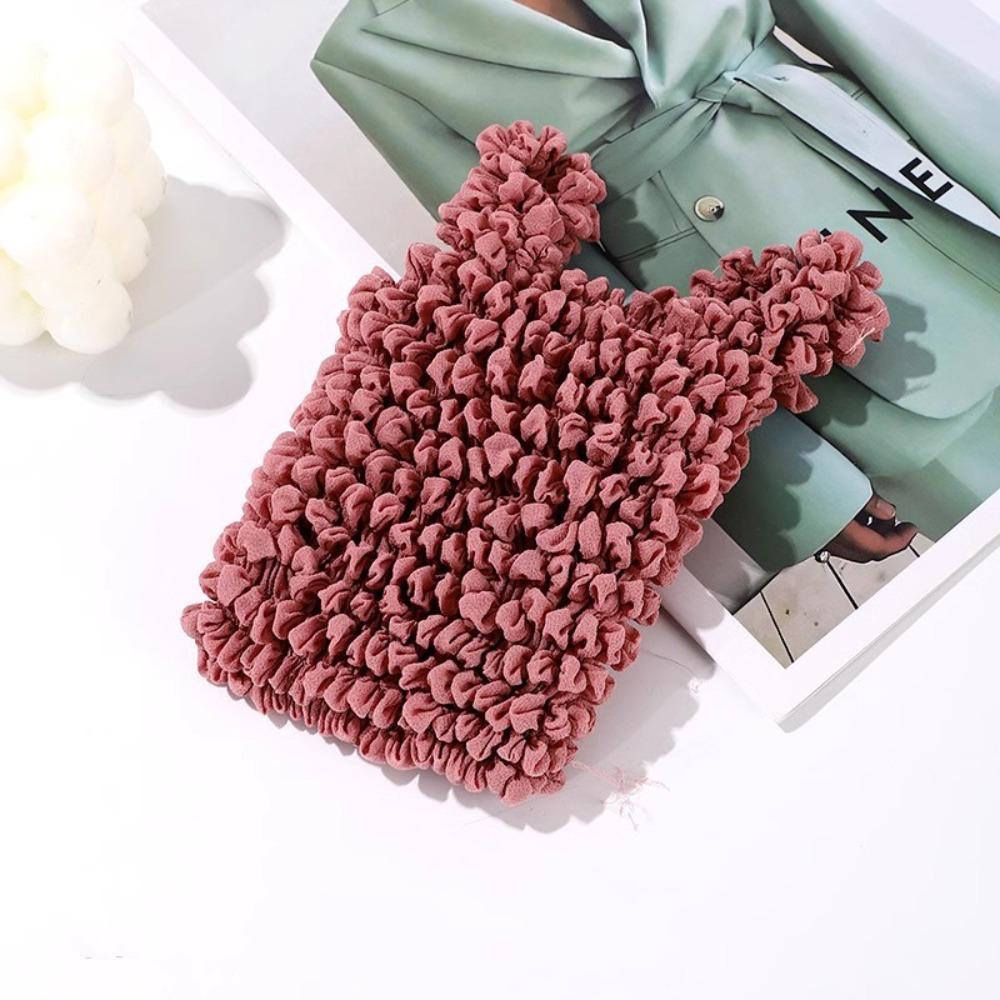 Large Capacity Pleated Flexible Handbag Shopping Bag Stretch Puff Bag Foldable Storage Bag  Travel