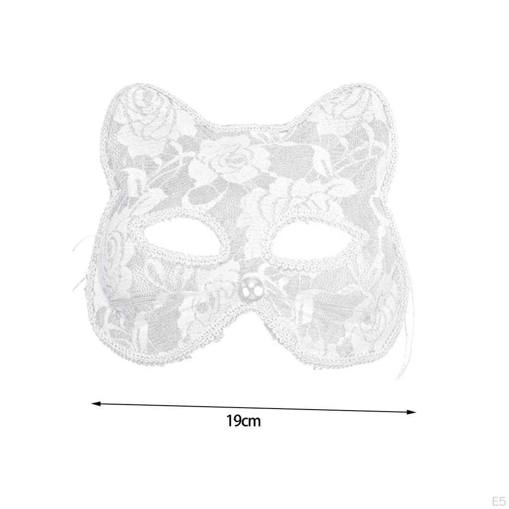 cat Masquerade Mask ,Lace Masks ,Half Face Cover Fancy Dress for Costume, Cosplay ,Party Favor
