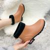 2025 new low-tube warm rain shoes outer wear women's medium-tube rain boots four-season water shoes plus cotton rubber shoes 2025