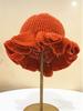 Women's Autumn & Winter Street Style Unique Handmade Crochet Ruched Brim Knitted Hat, Colorful Party Beanie Unisex for Daily Wear Halloween